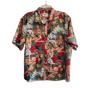 Zumiez Red and Green Casual Button Down Shirt